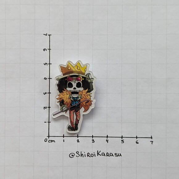 Kawaii One Piece Anime Acrylic Pins Set of 6 NEW - Picture 12 of 13